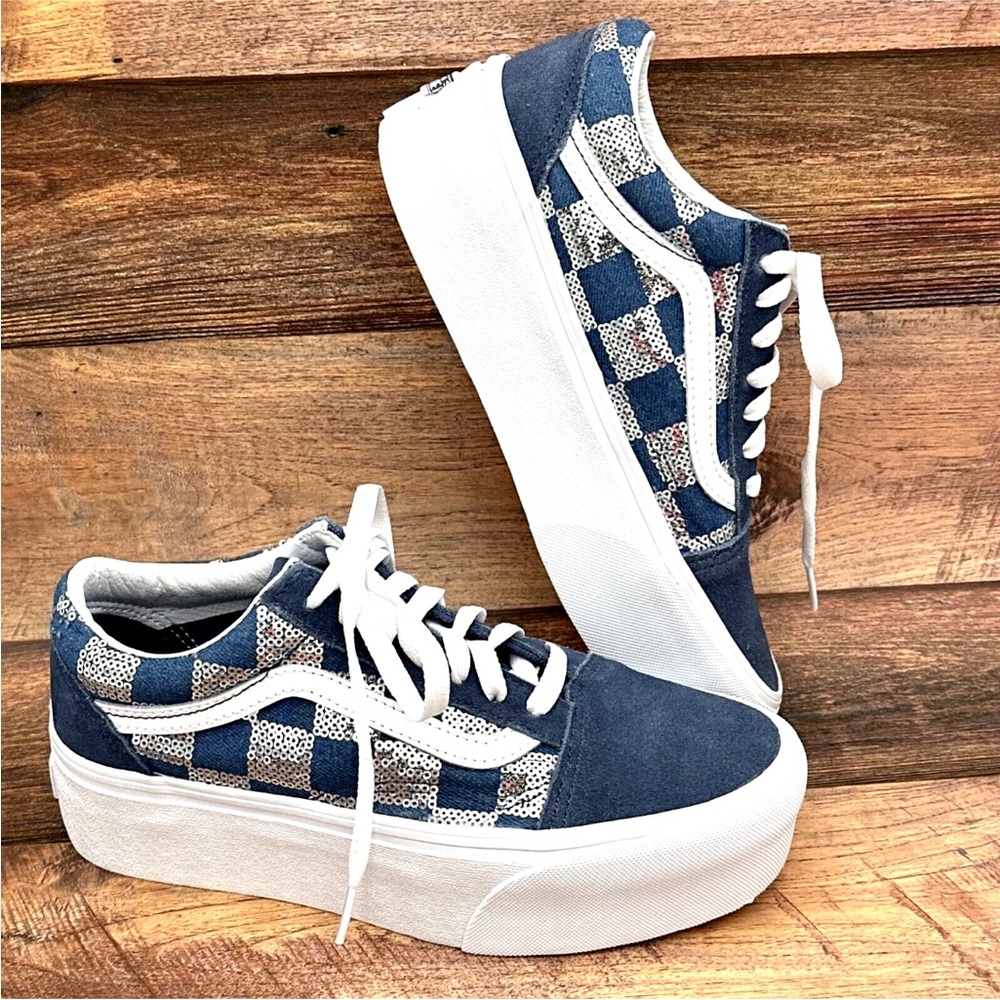 Vans Old Skool Stackform Shoes Platform Sneakers … - image 1
